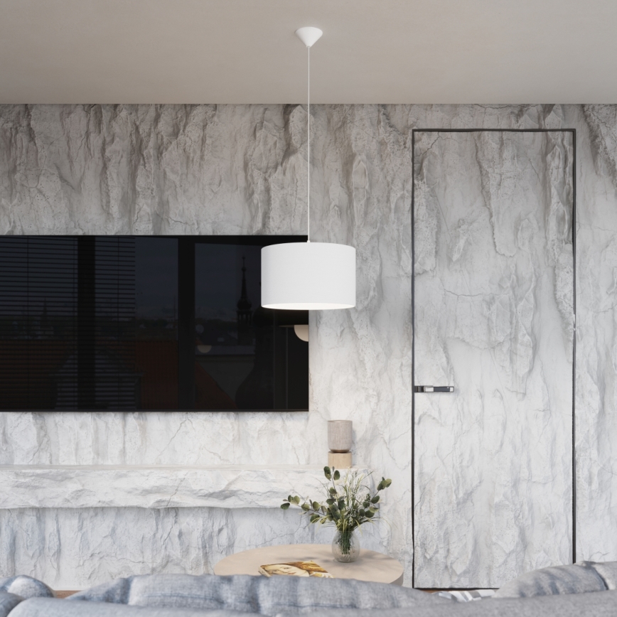 Lühter NOVA 1xE27/15W/230V d. 40 cm valge