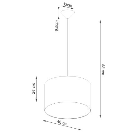 Lühter NOVA 1xE27/15W/230V d. 40 cm must
