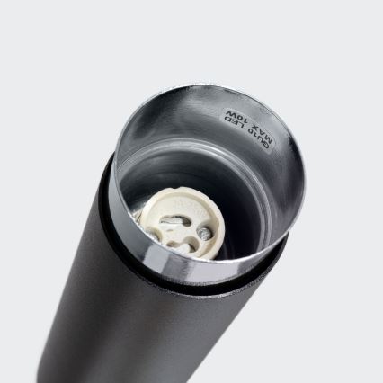 Kohtvalgusti NERO 1xGU10/10W/230V 12,5 cm must/läikiv kroom
