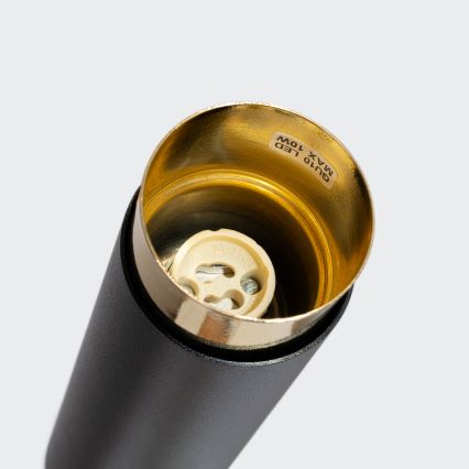 Kohtvalgusti NERO 1xGU10/10W/230V 12,5 cm must/kuldne