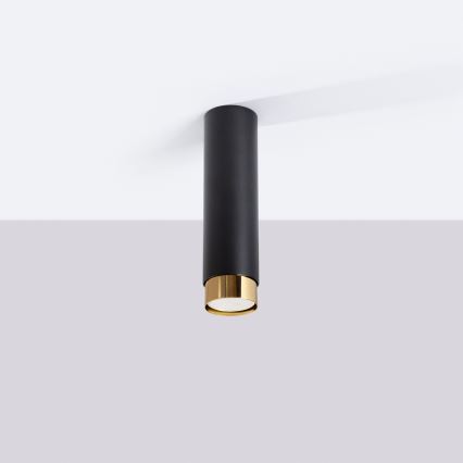 Kohtvalgusti NERO 1xGU10/10W/230V 22,5 cm must/kuldne