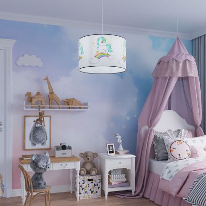 Ripplühter lastele UNICORN 1xE27/15W/230V d. 30 cm ükssarvik