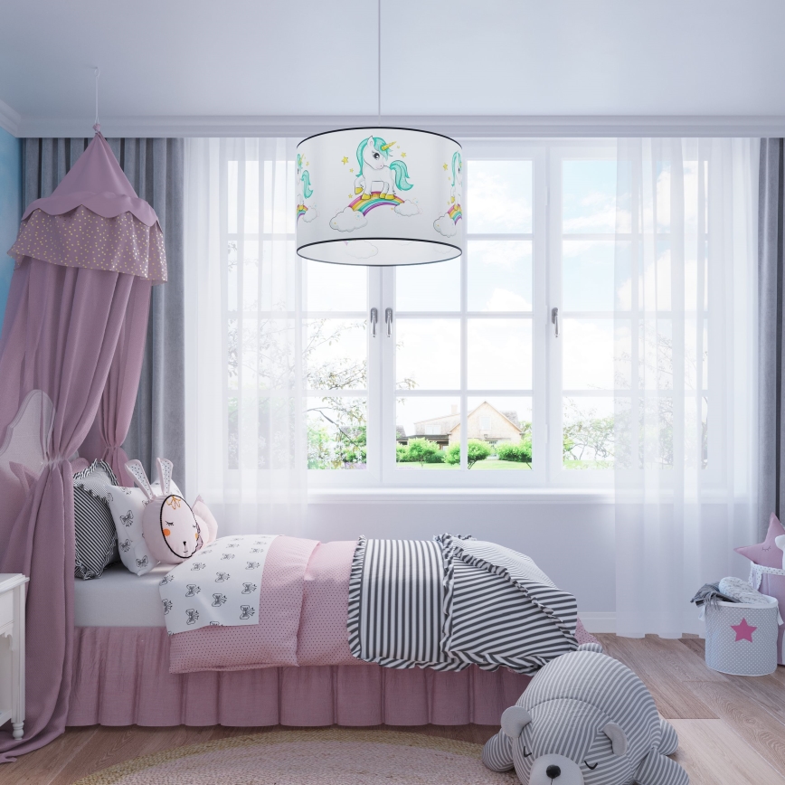 Ripplühter lastele UNICORN 1xE27/15W/230V d. 30 cm ükssarvik