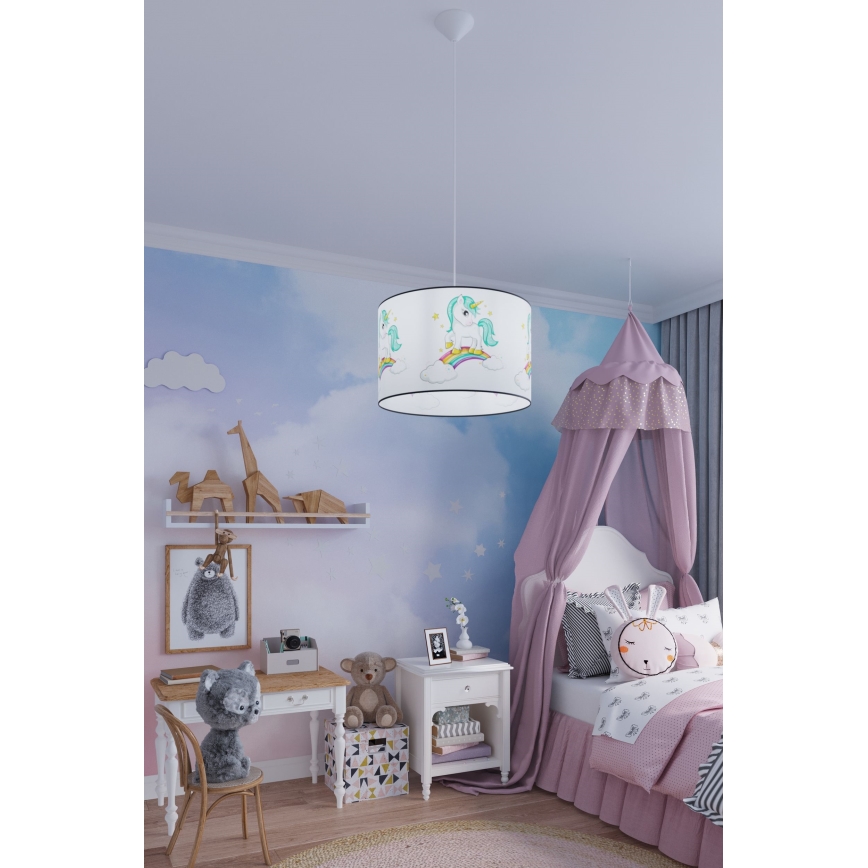 Ripplühter lastele UNICORN 1xE27/15W/230V d. 30 cm ükssarvik