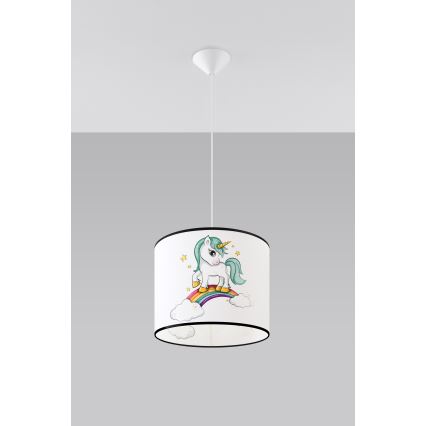 Ripplühter lastele UNICORN 1xE27/15W/230V d. 30 cm ükssarvik