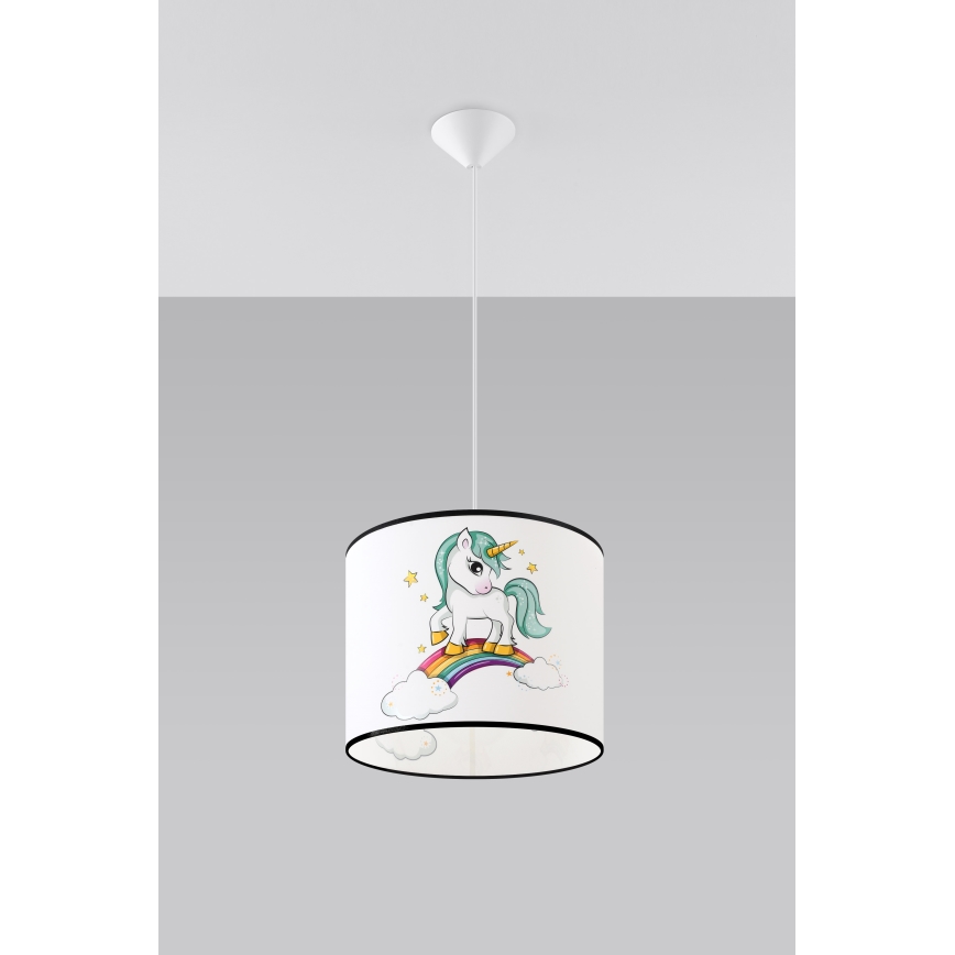Ripplühter lastele UNICORN 1xE27/15W/230V d. 30 cm ükssarvik