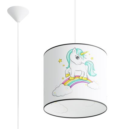Ripplühter lastele UNICORN 1xE27/15W/230V d. 30 cm ükssarvik
