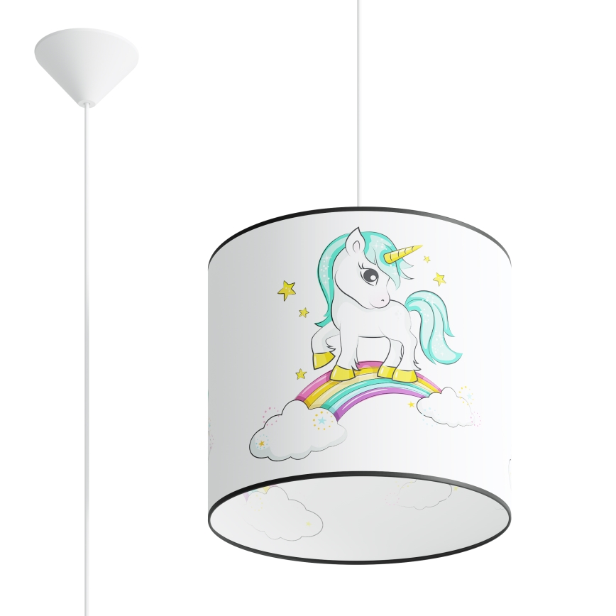 Ripplühter lastele UNICORN 1xE27/15W/230V d. 30 cm ükssarvik