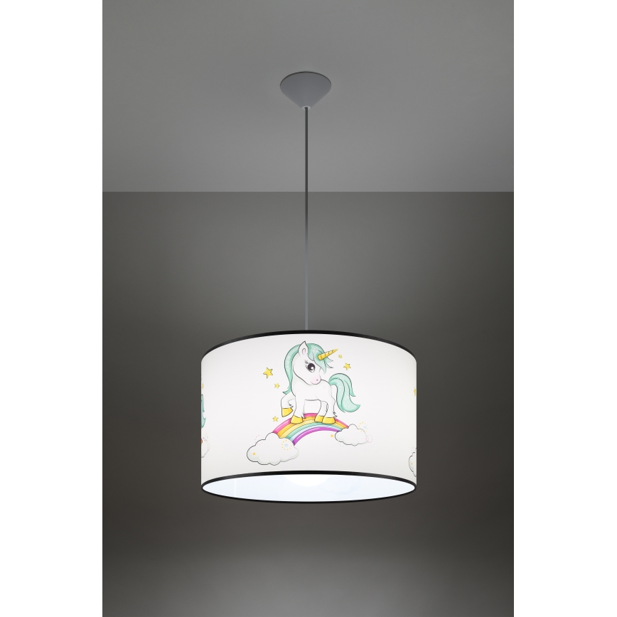 Ripplühter lastele UNICORN 1xE27/15W/230V d. 40 cm ükssarvik
