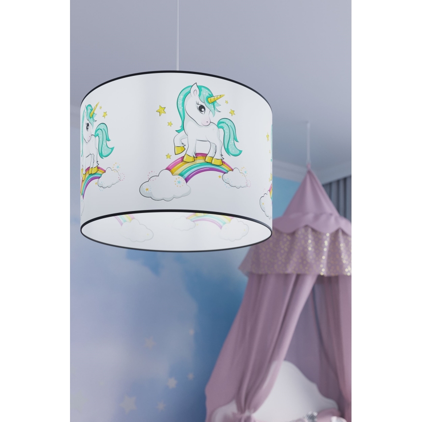 Ripplühter lastele UNICORN 1xE27/15W/230V d. 40 cm ükssarvik