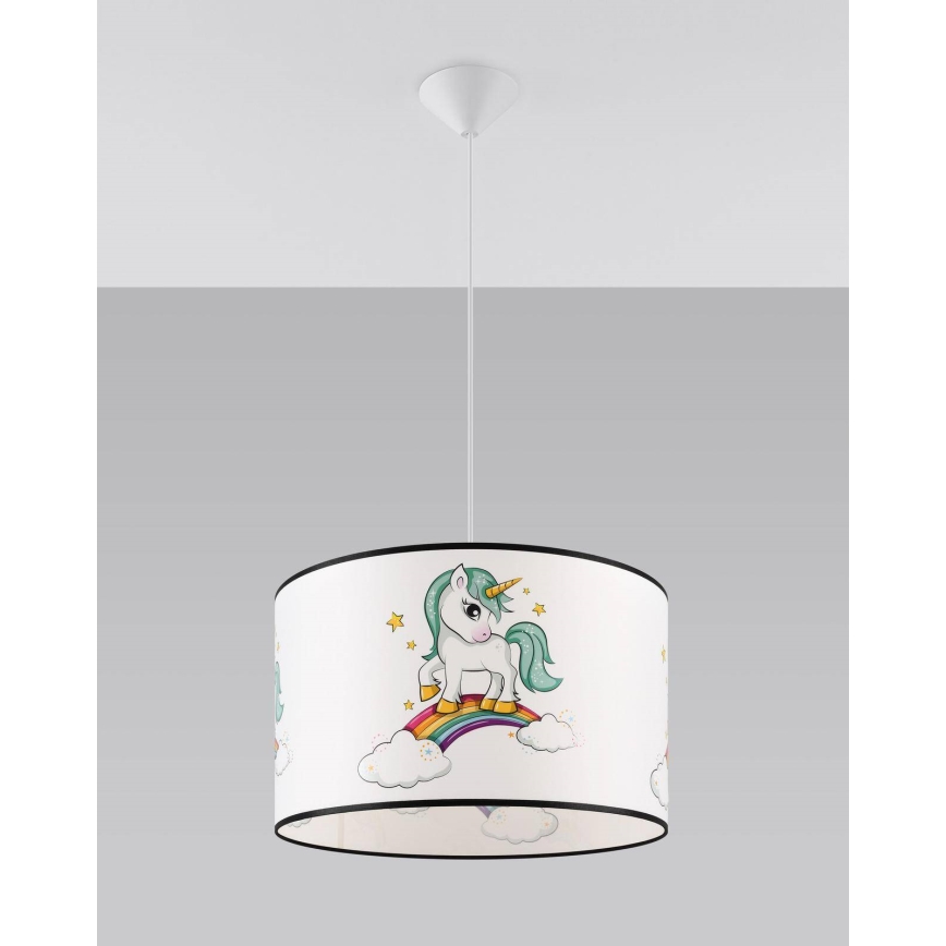 Ripplühter lastele UNICORN 1xE27/15W/230V d. 40 cm ükssarvik