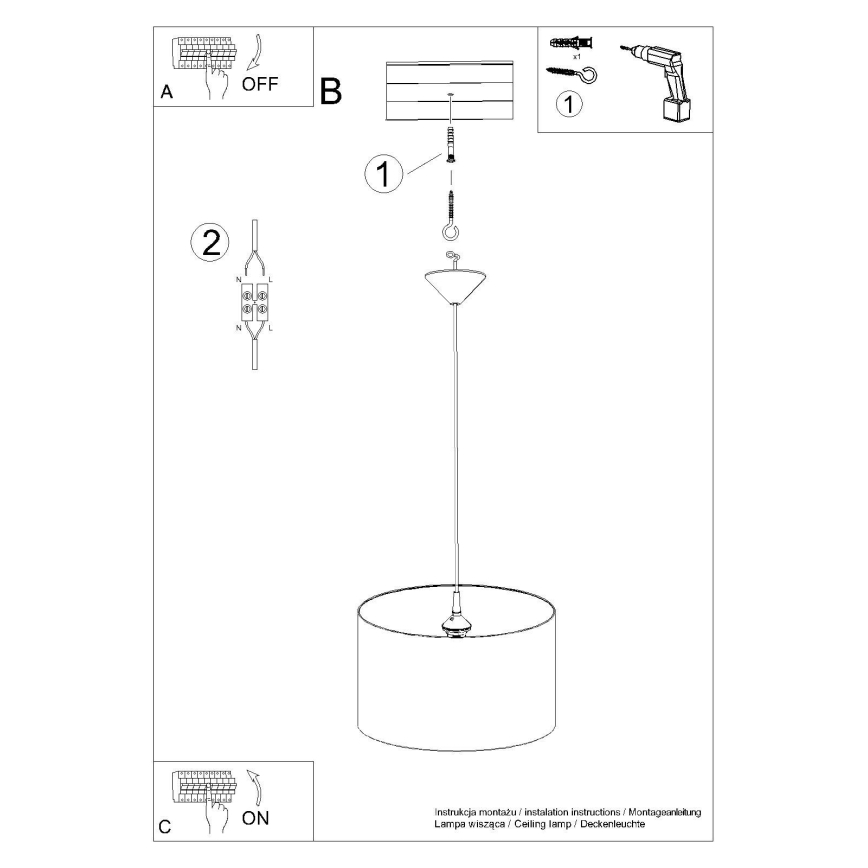 Ripplühter lastele UNICORN 1xE27/15W/230V d. 40 cm ükssarvik
