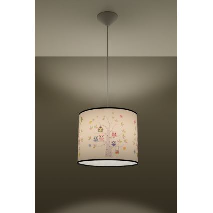Ripplühter lastele OWLS 1xE27/15W/230V d. 40 cm öökullid