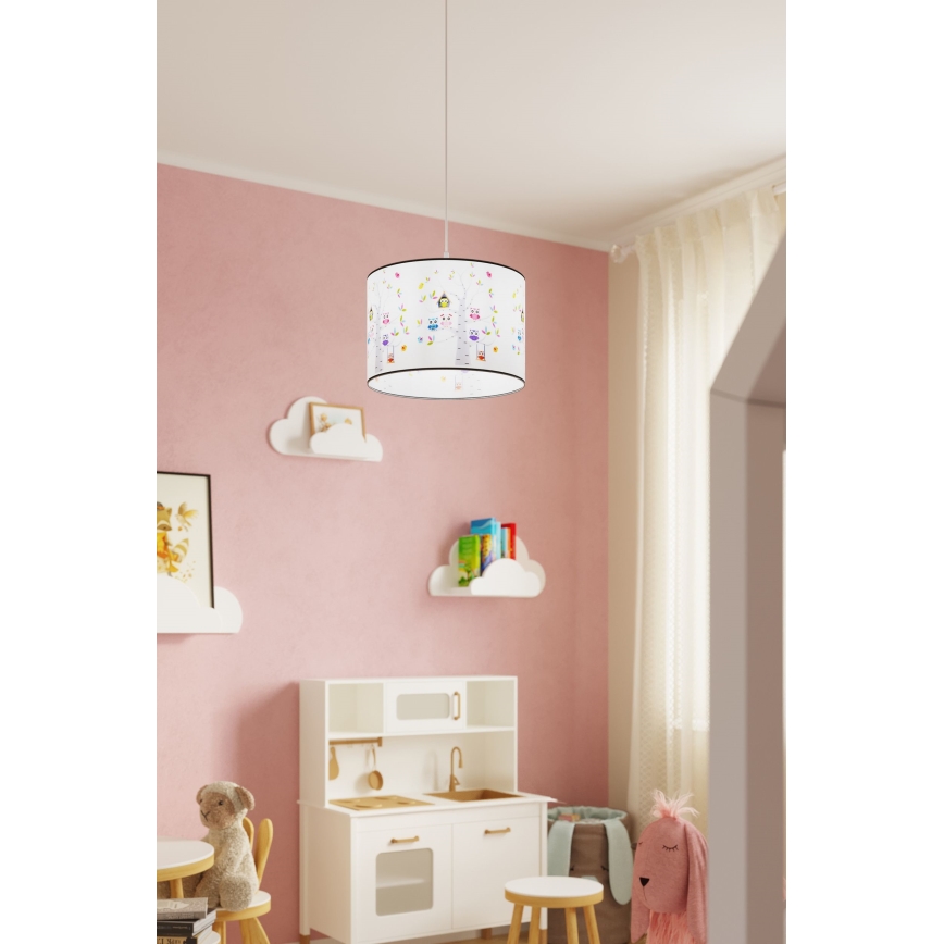 Ripplühter lastele OWLS 1xE27/15W/230V d. 40 cm öökullid