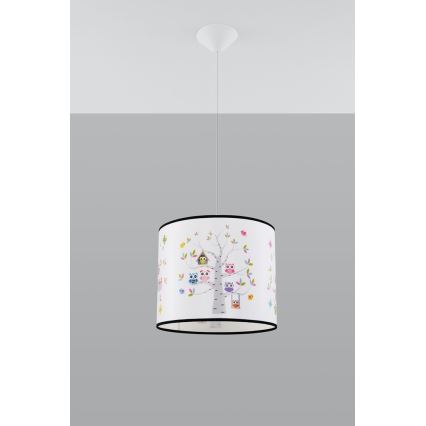 Ripplühter lastele OWLS 1xE27/15W/230V d. 40 cm öökullid