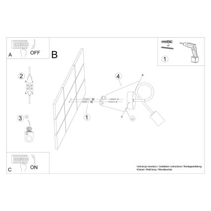 Seinavalgusti LEVAR 1xE27/15W/230V must