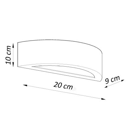 Seinavalgusti ATENA 1xE27/15W/230V 20 cm valge