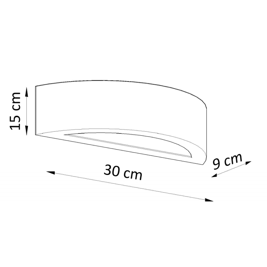Seinavalgusti ATENA 1xE27/15W/230V 30 cm valge