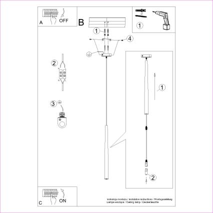 Lühter BLISS 1xG9/8W/230V must
