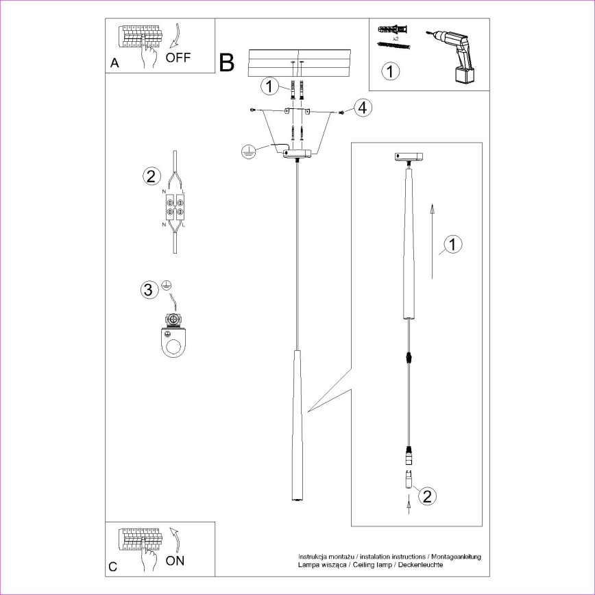 Lühter BLISS 1xG9/8W/230V must