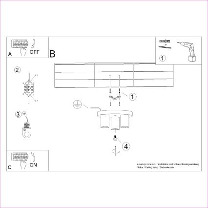 Kohtvalgusti LAGOS 3xGU10/10W/230V must