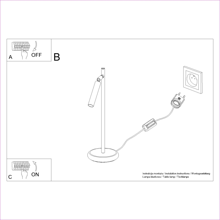 Laualamp PASTELO 1xG9/8W/230V must