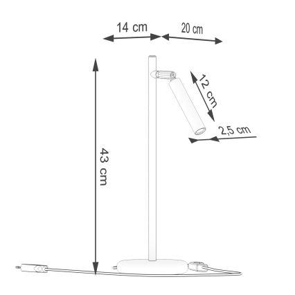 Laualamp PASTELO 1xG9/8W/230V kuldne