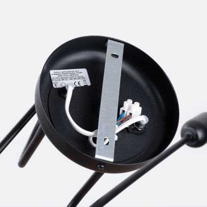 Pinnale kinnitatav lühter LOOP 2xE27/15W/230V must