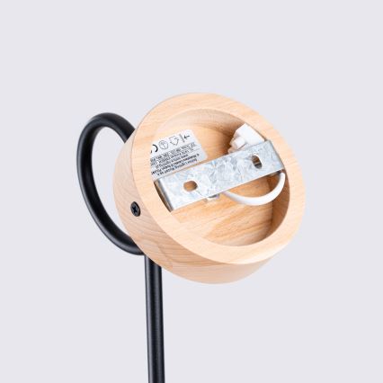 Seinavalgusti EMBER 1xE27/15W/230V must/beež/pöök