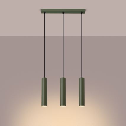 Lühter LAGOS 3xGU10/10W/230V roheline