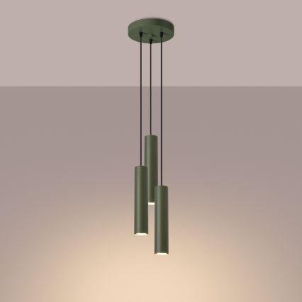 Lühter LAGOS 3xGU10/10W/230V roheline