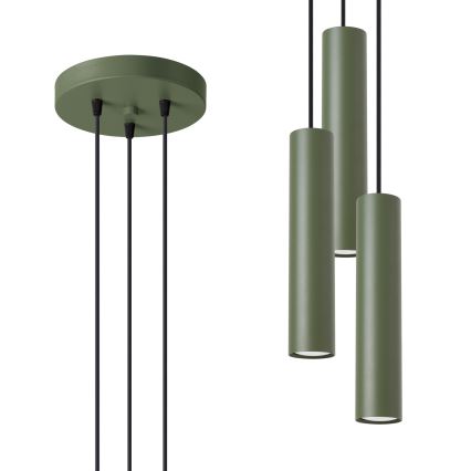 Lühter LAGOS 3xGU10/10W/230V roheline