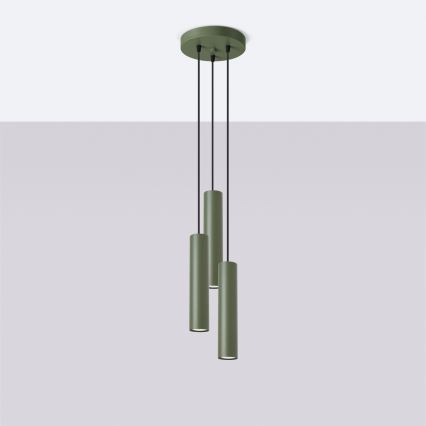 Lühter LAGOS 3xGU10/10W/230V roheline