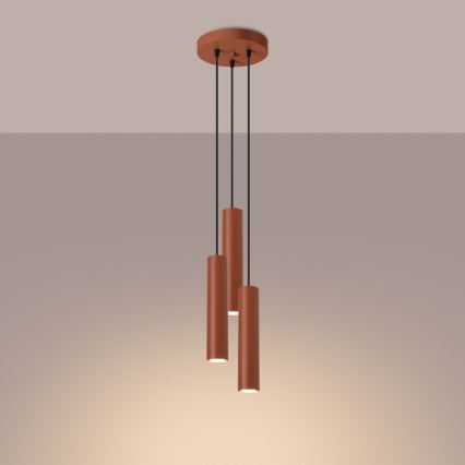Lühter LAGOS 3xGU10/10W/230V punane
