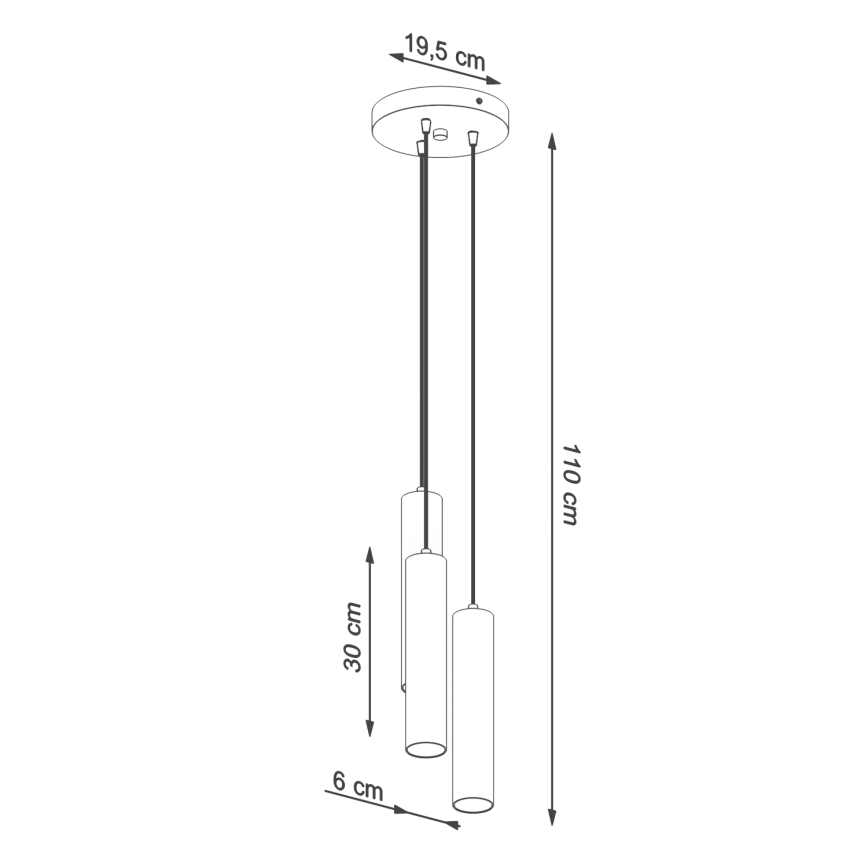 Lühter LAGOS 3xGU10/10W/230V punane
