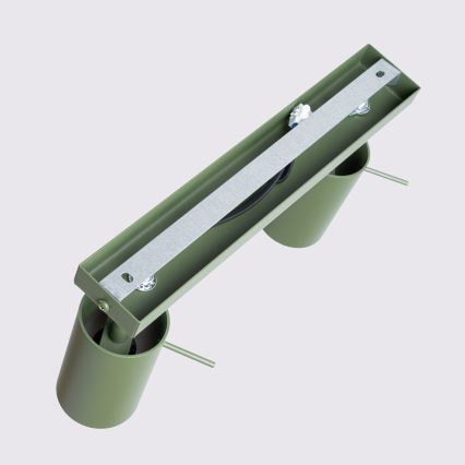 Kohtvalgusti RING 2xGU10/10W/230V roheline