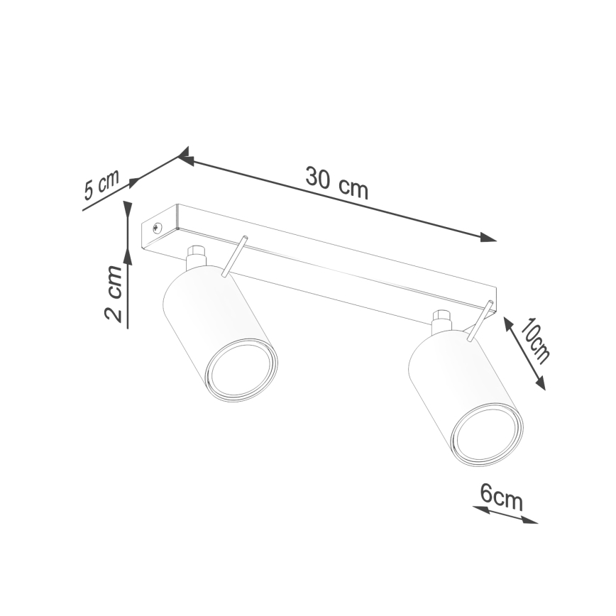 Kohtvalgusti RING 2xGU10/10W/230V punane
