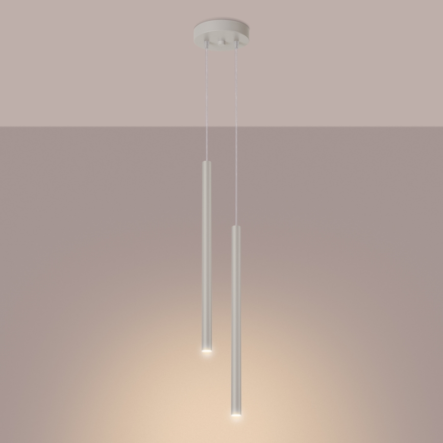 Lühter PASTELO 2xG9/8W/230V kreemikas