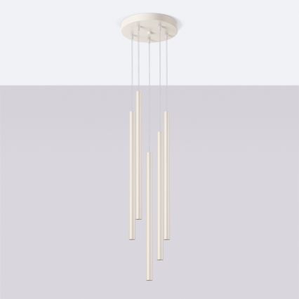 Lühter PASTELO 5xG9/8W/230V kreemikas