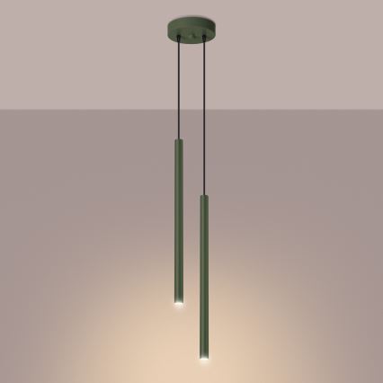 Lühter PASTELO 2xG9/8W/230V roheline