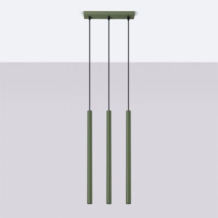 Lühter PASTELO 3xG9/8W/230V roheline