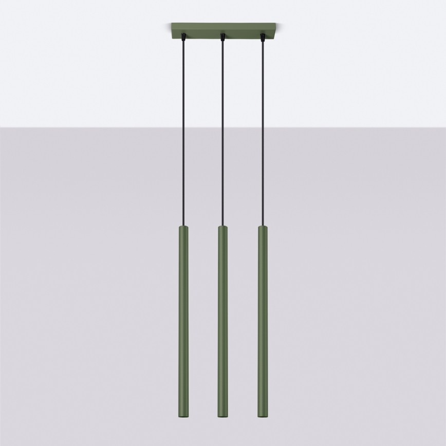 Lühter PASTELO 3xG9/8W/230V roheline