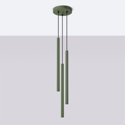 Lühter PASTELO 3xG9/8W/230V roheline