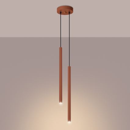 Lühter PASTELO 2xG9/8W/230V punane