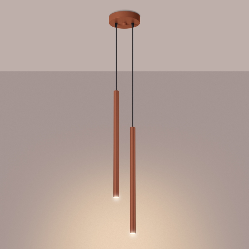 Lühter PASTELO 2xG9/8W/230V punane