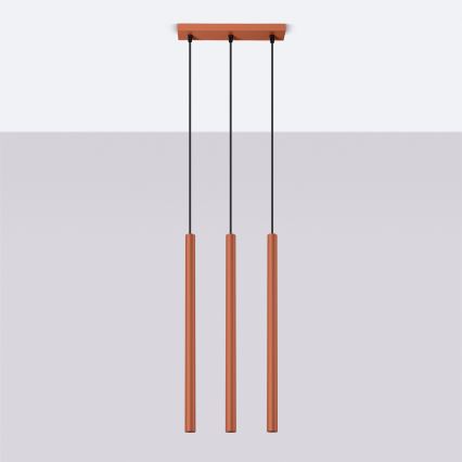 Lühter PASTELO 3xG9/8W/230V punane