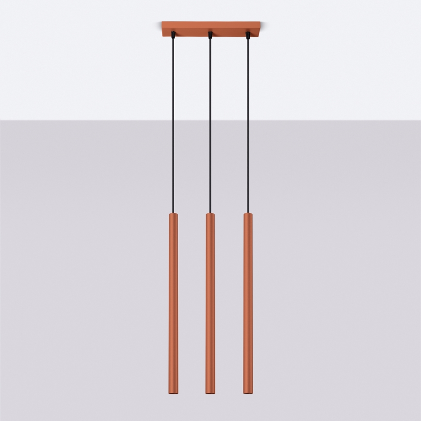 Lühter PASTELO 3xG9/8W/230V punane