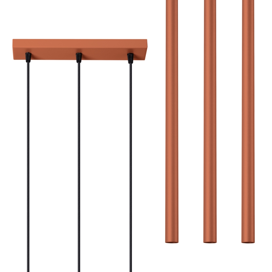 Lühter PASTELO 3xG9/8W/230V punane