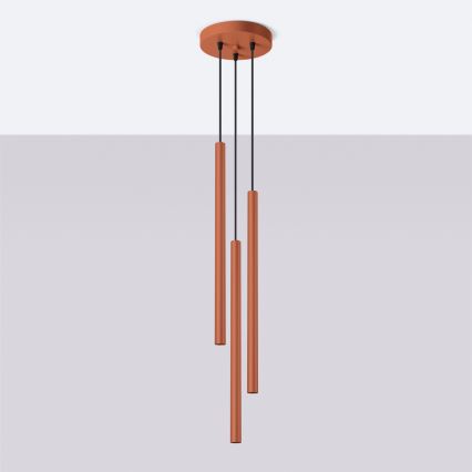 Lühter PASTELO 3xG9/8W/230V punane