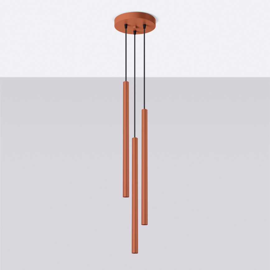 Lühter PASTELO 3xG9/8W/230V punane